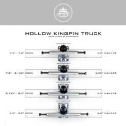 Trucks Da Skateboard Sushi Hollow Kingpin Black 5.5 5 Trucks Da Skateboard Sushi Hollow Kingpin Black 5.5 -Negozio Di Pattini trucks sushi hollow kingpin black 6 4