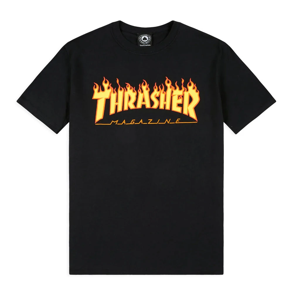 T-shirt Thrasher Magazine Flame Black 1 T-shirt Thrasher Magazine Flame Black