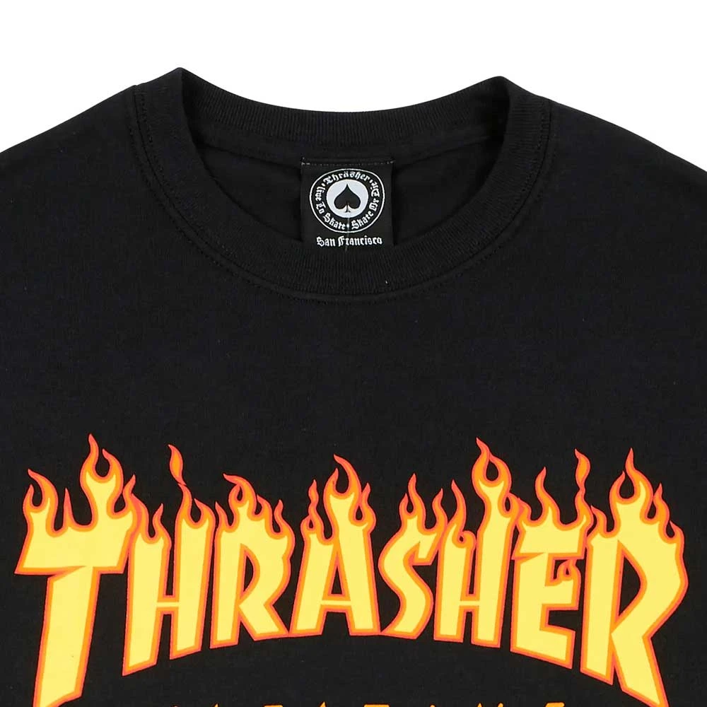 T-shirt Thrasher Magazine Flame Black 3 T-shirt Thrasher Magazine Flame Black - immagine 3
