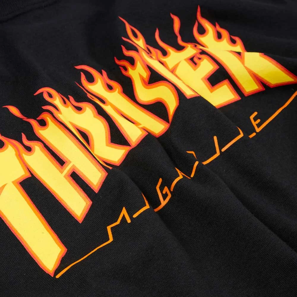 T-shirt Thrasher Magazine Flame Black 4 T-shirt Thrasher Magazine Flame Black - immagine 4