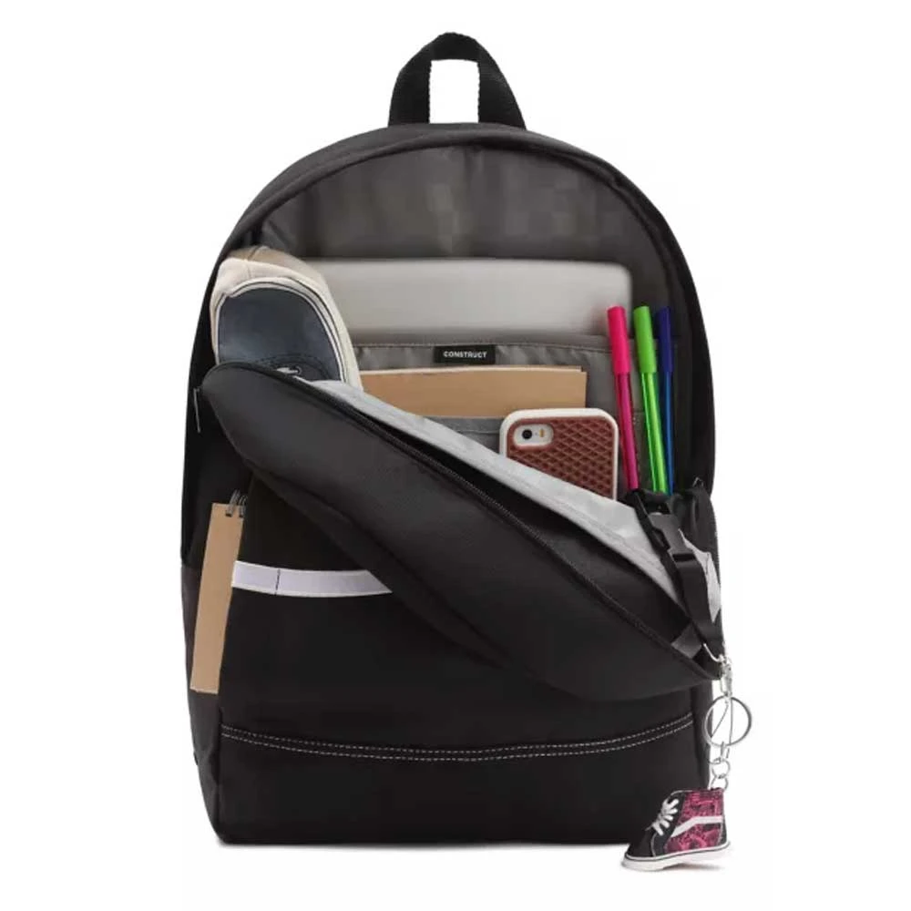 Zaino Vans Construct Skool Backpack Black White 2 Zaino Vans Construct Skool Backpack Black White - immagine 2
