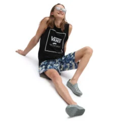 Canotta Vans Print Box Tank Black Ballad Blue -Negozio Di Pattini vans print box tank black ballad 5